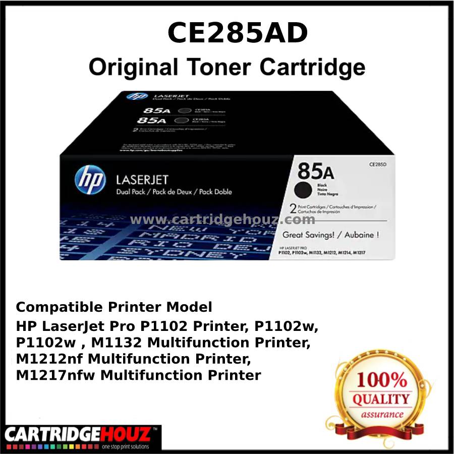 [ GENUINE ] Original HP CE285AD (85A) (1.6K pgs) (2units) Toner For HP