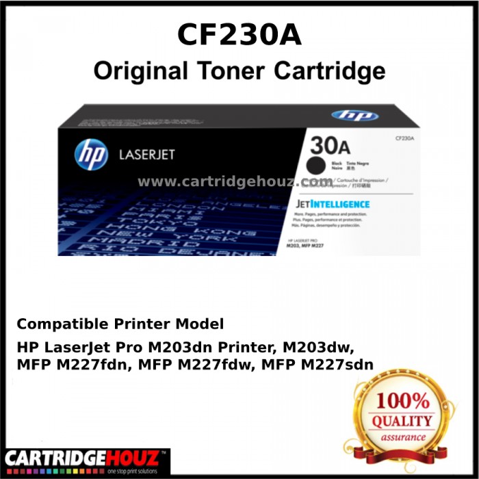 Genuine Original Hp Cf230a 30a 1 6k Toner Cartridge For Hp Laserjet Pro M203dn M203dw M203d M227fdn Mfp M227fdw Mfp M227sdn Printer