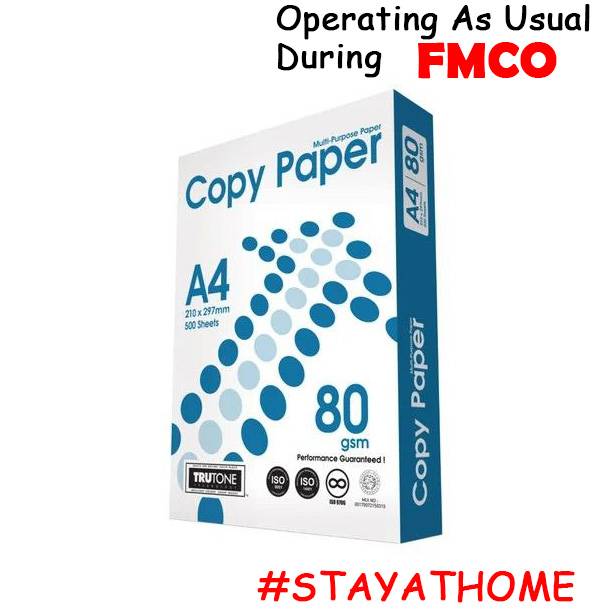 [READY STOCK] 10 REAM Copy Paper A4 80GSM 500Sheet / Ream