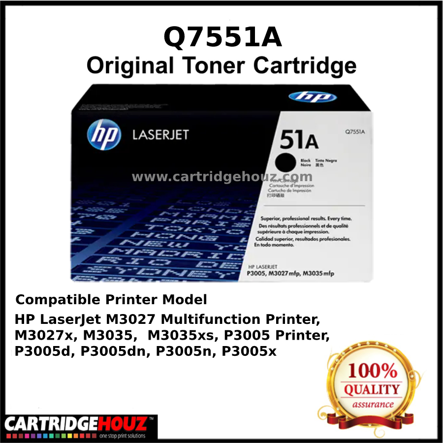 [GENUINE] HP Q7551A / Q7551 / 7551 (51A) ORIGINAL Toner For Laserjet ...