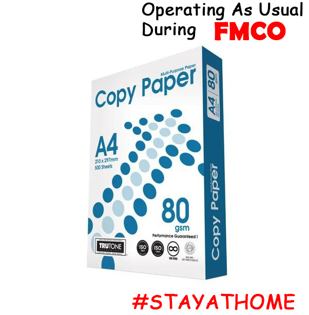 [READY STOCK] 10 REAM Copy Paper A4 80GSM 500Sheet / Ream